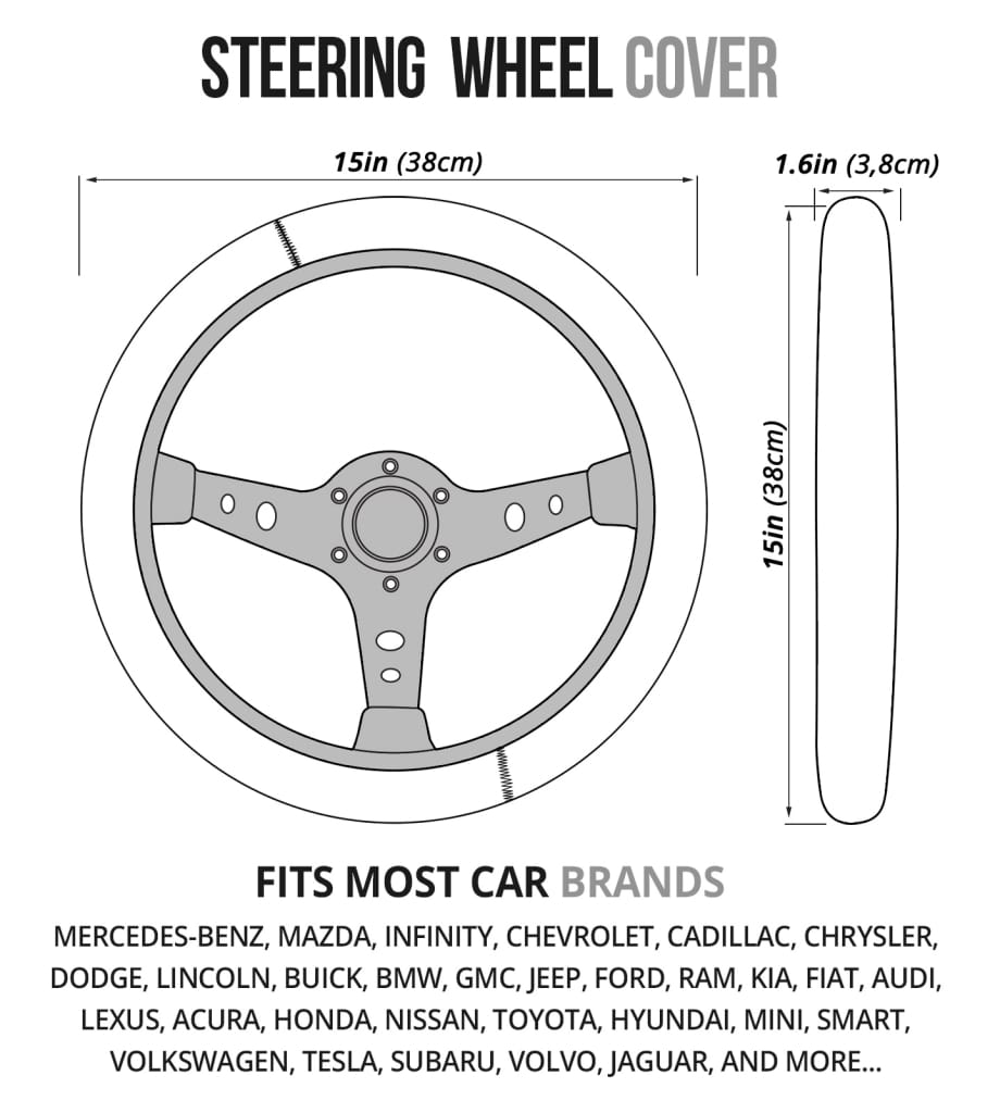 Naruto Steering Wheel Cover Itachi Vs Sasuke Eyes Patterns 