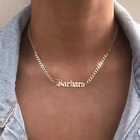 Collar con nombre - GOLD SHIELD