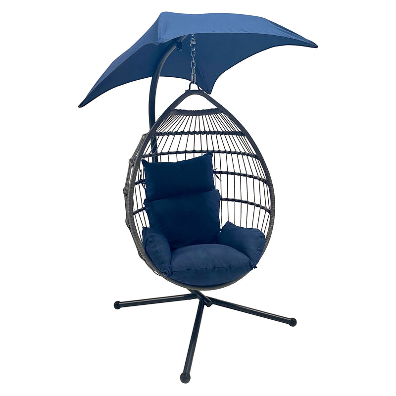 egg chair with canopy