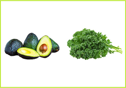 (COMBO) KALE LEAVES 250GM & AVOCADO HASS IMPORTED 1 PC