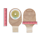 Rulers measure the length and width of an ostomy bag