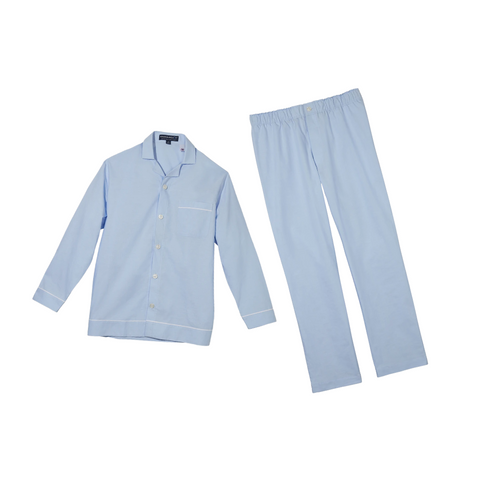 Light blue long sleeve pajama set