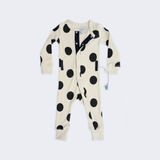 black white polka dot g-tube pajamas