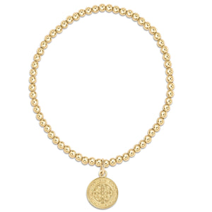 enewton | Blessing Disc 14K Bead Bracelet - Magnolia & Fig