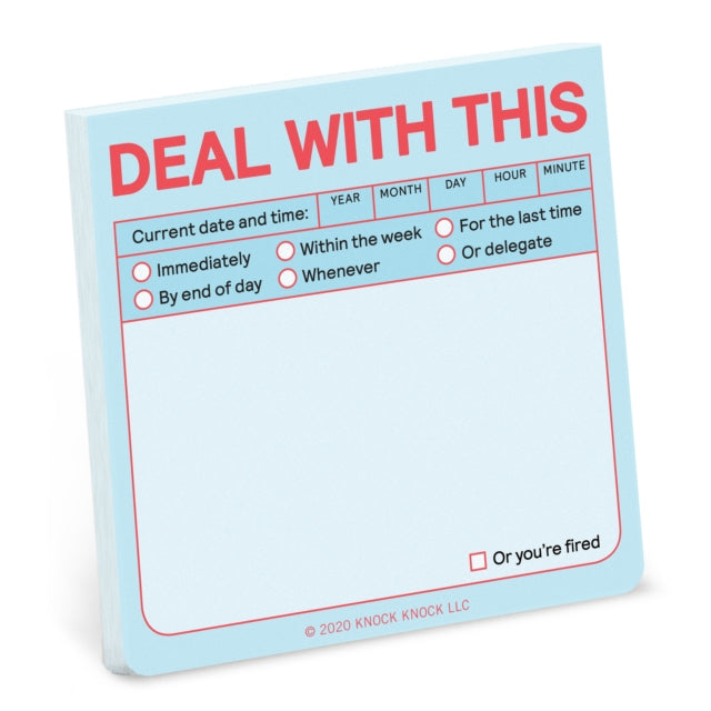 Knock Knock Deal with This Sticky Note (Pastel Edition)