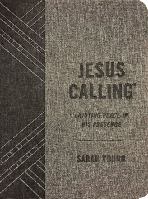 Jesus Calling: Enjoying Peace in His Presence, textured gray leathersoft, with full Scriptures
