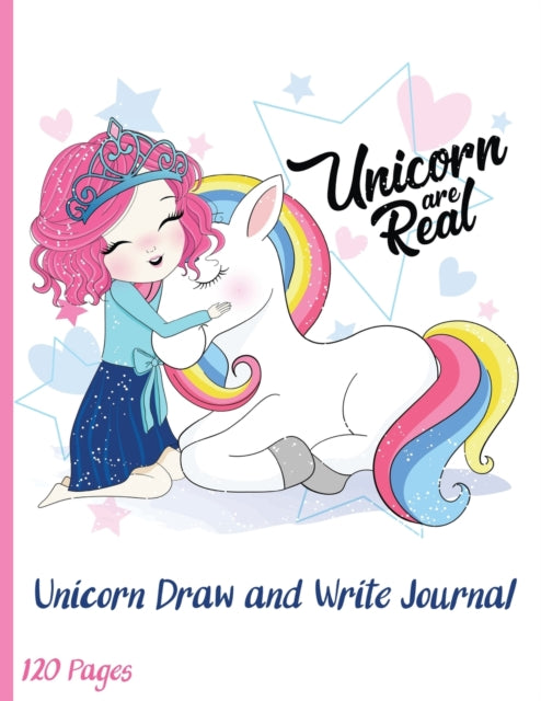 Unicorn Draw and Write Paper for Kids: Grades K-2 Primary Composition Half Page Lined Paper with Drawing Space (8.5 x 11 Notebook), Learn To Write and Draw Journal (Journals for Kids)