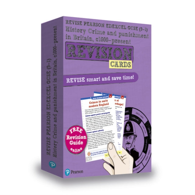 Pearson REVISE Edexcel GCSE (9-1) History Crime and Punishment in Britain Revision Cards: (with free online Revision Guide and Workbook) for home learning, 2021 assessments and 2022 exams