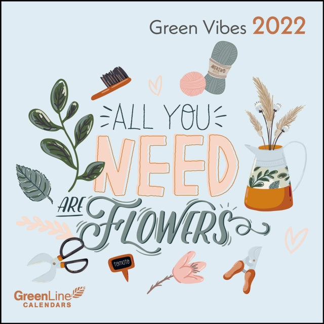 GREEN VIBES GREENLINE GRID CALENDAR 2022