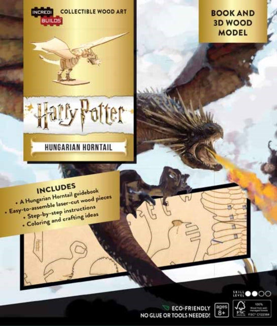 IncrediBuilds: Harry Potter: Hungarian Horntail Book and 3D Wood Model: A Behind-the-Scenes Guide to the Dragons of the Wizarding World
