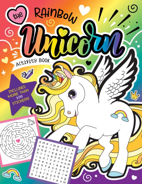 Rainbow Unicorn Activity Book: Magical Games for Kids with Stickers!