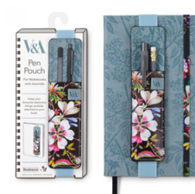 V & A Bookaroo Pen Pouch Kilburn Black Floral