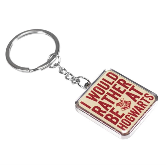 RATHER BE AT HOGWARTS METAL KEYRING