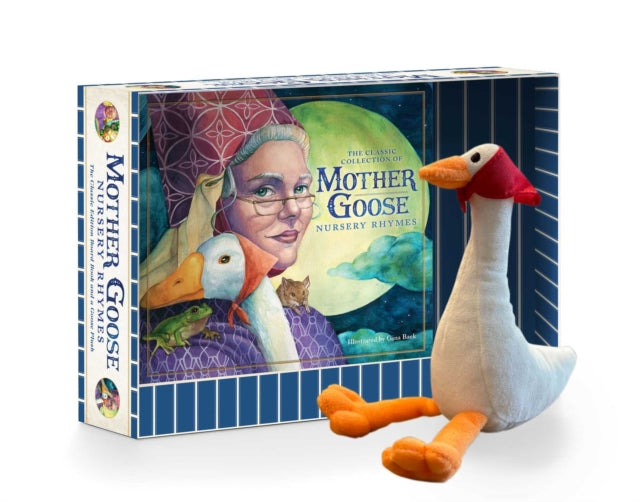 Mother Goose Plush Gift Set: Featuring Mother Goose Classic Children's Board Book + Plush Goose Stuffed Animal Toy