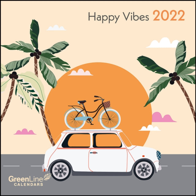 HAPPY VIBES GREENLINE GRID CALENDAR 2022