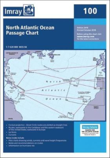 Imray Chart 100: North Atlantic Ocean Passage Chart
