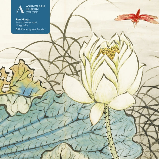 Adult Jigsaw Puzzle Ashmolean: Ren Xiong: Lotus Flower and Dragonfly (500 pieces): 500-piece Jigsaw Puzzles