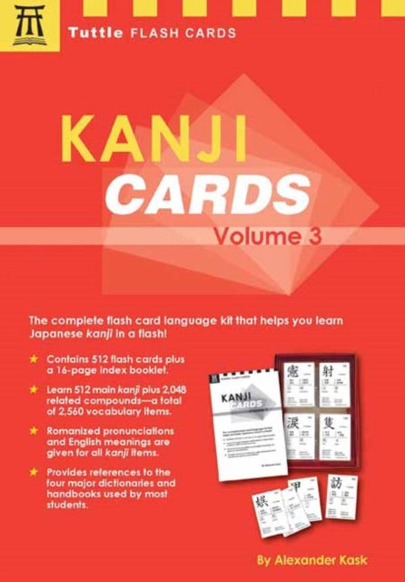 Kanji Cards Kit Volume 3: Learn 512 Japanese Characters Including Pronunciation, Sample Sentences and Related Compound Words