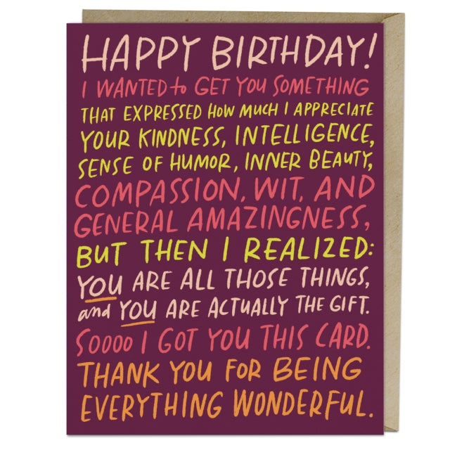 6-Pack Em & Friends Everything Wonderful Birthday Greeting Cards