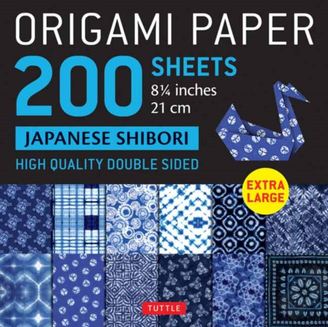 Origami Paper 200 sheets Japanese Shibori 8 1/4 (21 cm): Extra Large Tuttle Origami Paper: High Quality, Double-Sided Sheets (12 Designs & Instructions for 6 Projects Included)