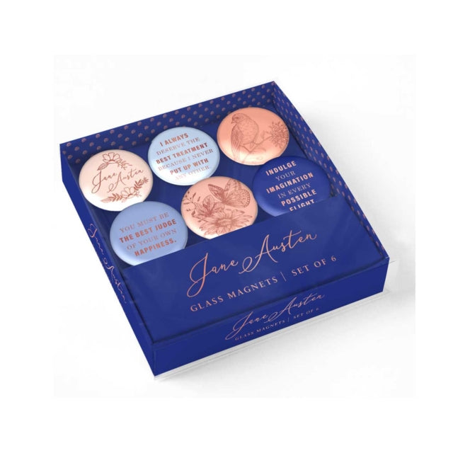 Jane Austen Glass Magnet Set