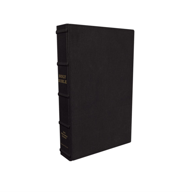 NKJV, Large Print Verse-by-Verse Reference Bible, Maclaren Series, Premium Goatskin Leather, Black, Comfort Print: Holy Bible, New King James Version