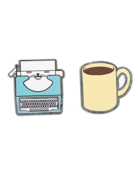 Typewriter & Coffee Pins1010E