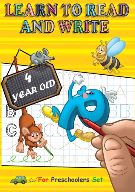 Learn to Read and Write 4 year old: Tracing Letters and Learning to Write for Preschoolers, with exercise Handwriting Practice, Pre-Writing, Little Skills, Alphabet, Words, Kindergarten Educational Games