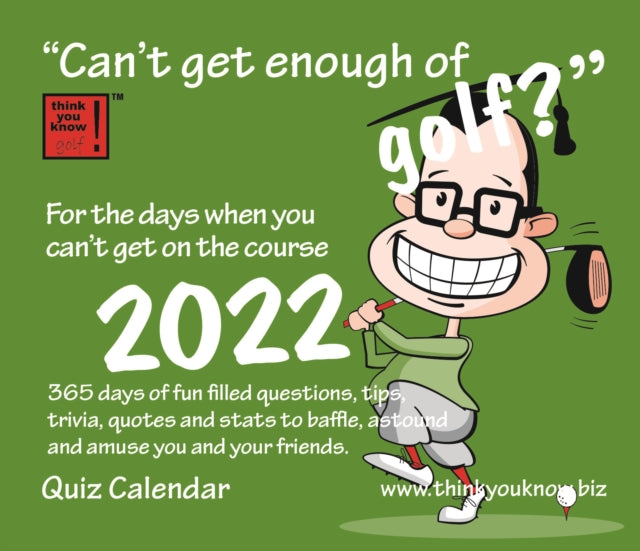 Can't Get Enough of Golf Box Calendar 2022