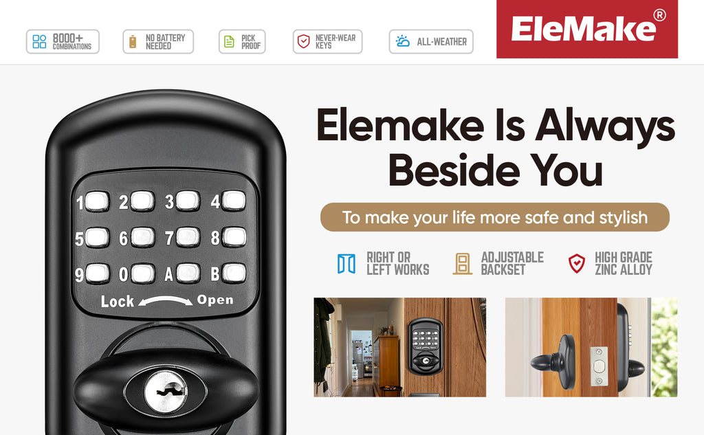 EleMake Keyless Entry Door Lock