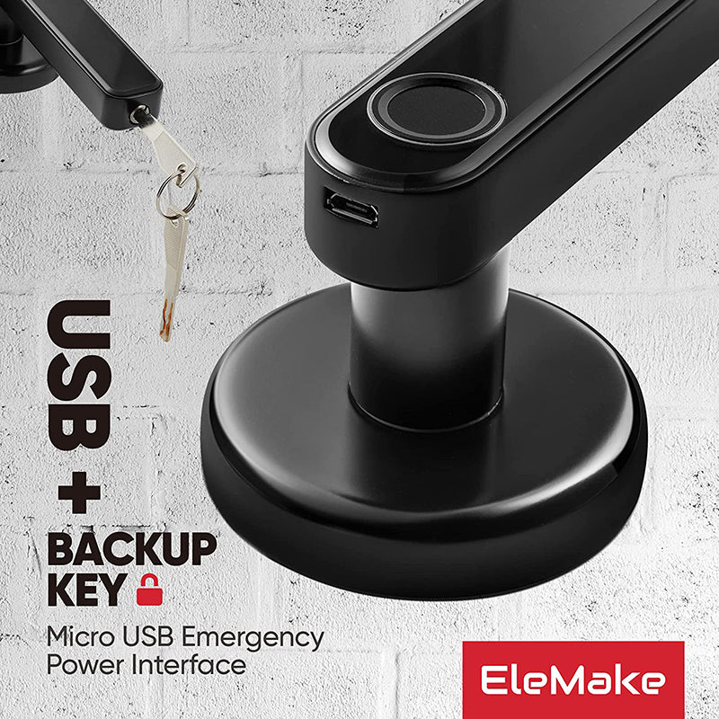 USB Charging Port & Backup Key Access