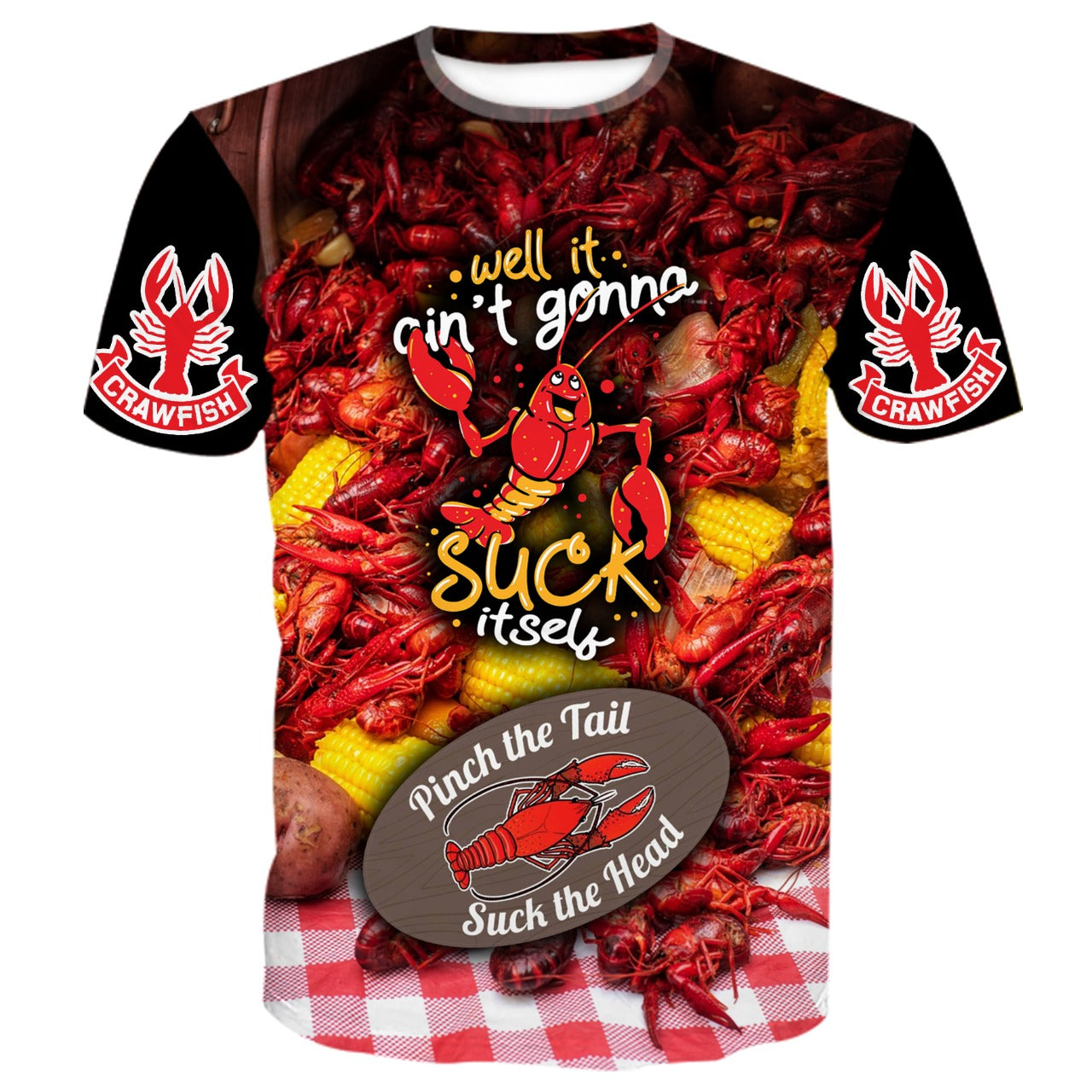 Crawfish with a chance of beer - T-Shirt - elitefishingoutlet