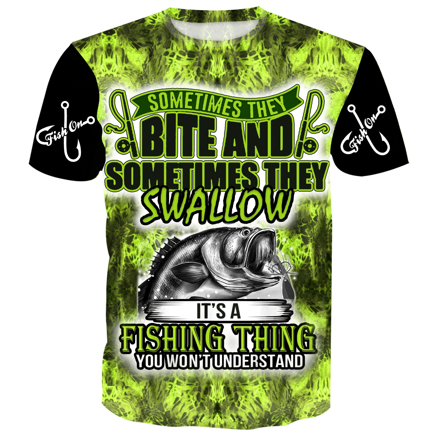 Jerk It Till She Swallows Trout Bass Fishing Gear Shirt - TeeUni