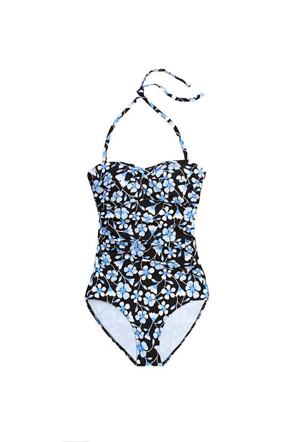 TWIST BANDEAU ONE-PIECE - FLORAL GARDEN