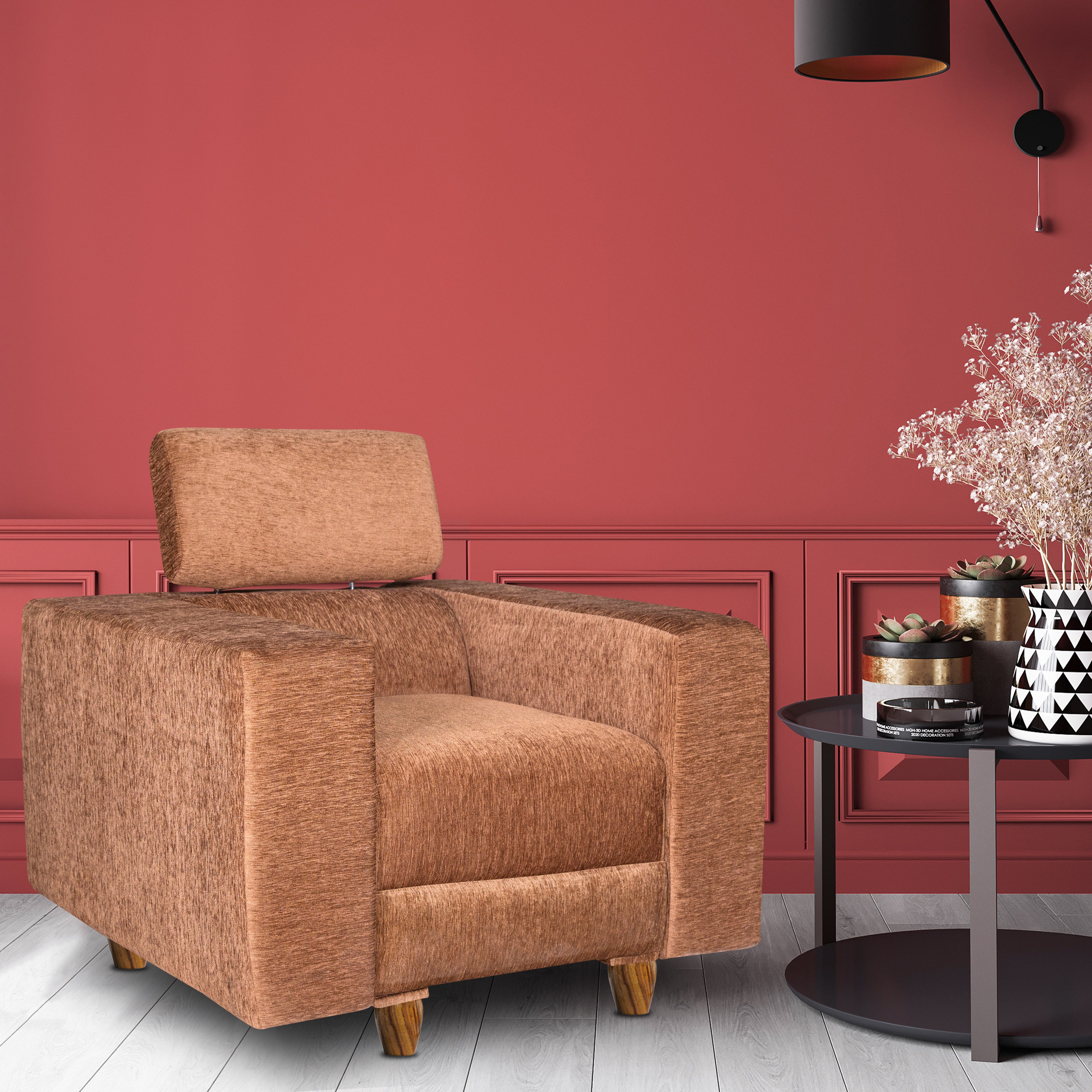 Berlin 1 Seater Sofa, Chenille Molfino Fabric (Finish Color - Beige) – My  Seventh Heaven