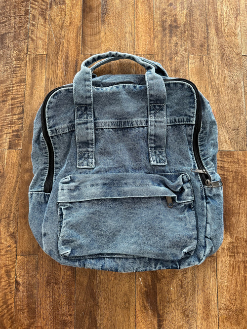 Mini Denim Backpack