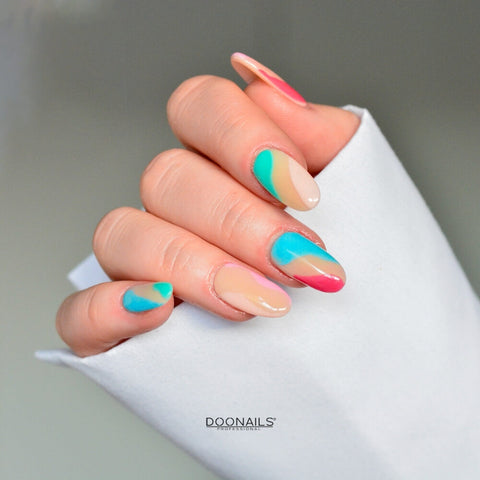 Modern Colourful Nail Design