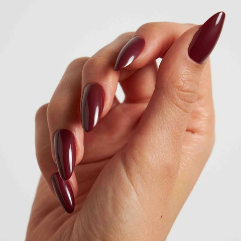 Dark Red Nail Design