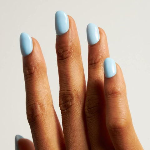 Pastell Blaues Nagel Design