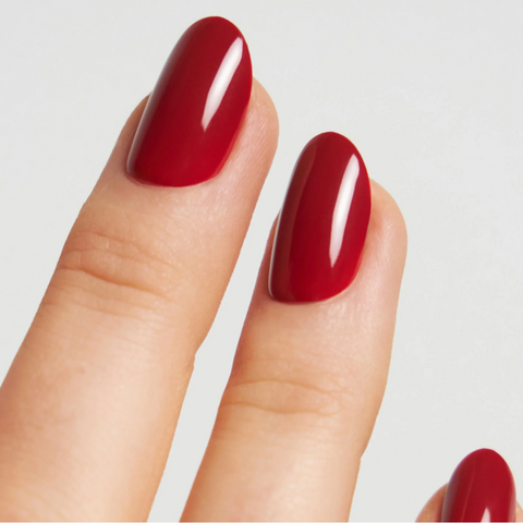 Ovale nagels in rood