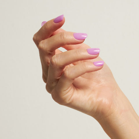 Pastel-colored Barbie nail design