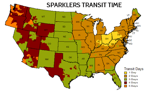 Sparklers Transit Time