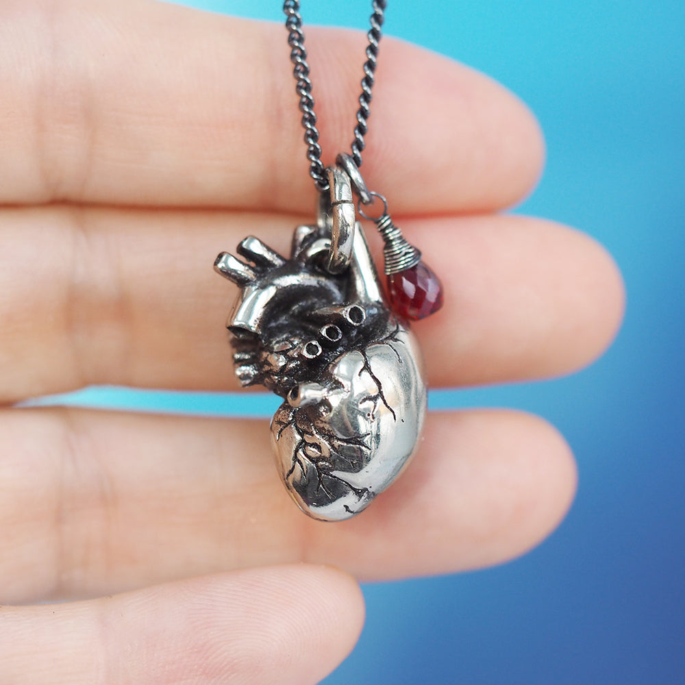 anatomically correct heart pendant