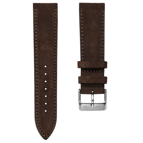 Buy 18mm Thick BROWN Modern Vintage Suede Leather Watch Strap Band  GRAY/SILVER Stitching Online in India - Etsy