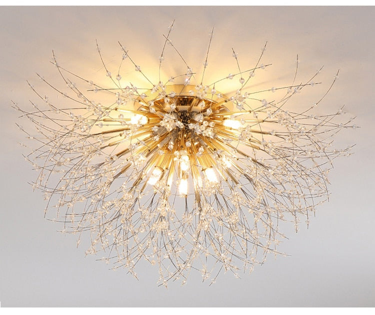 Modern Crystal Chandelier Dandelion Shape LED Pendant Lighting