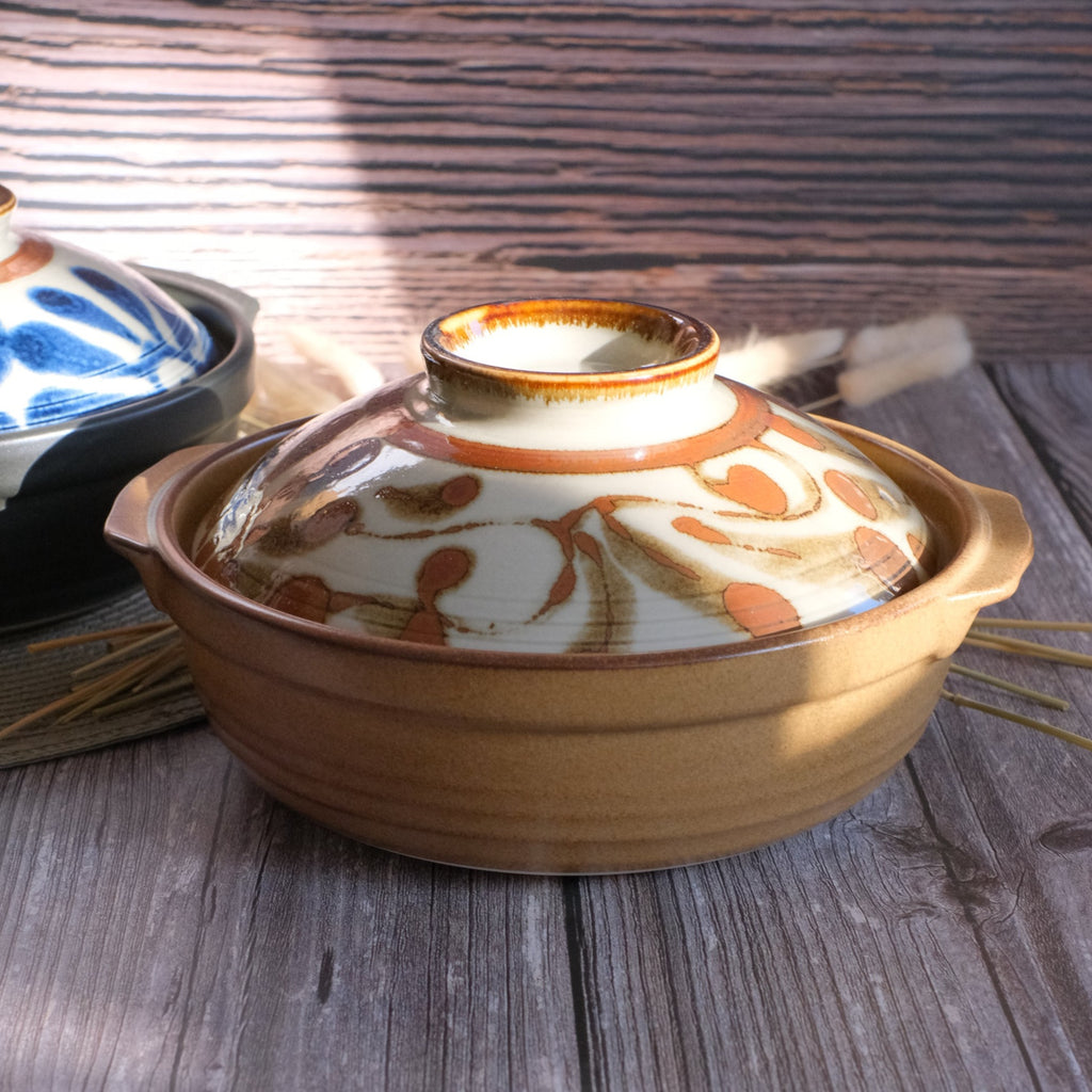 Tochiri Donabe Earthenware Clay Pot - Burnt Caramel – Object of Living