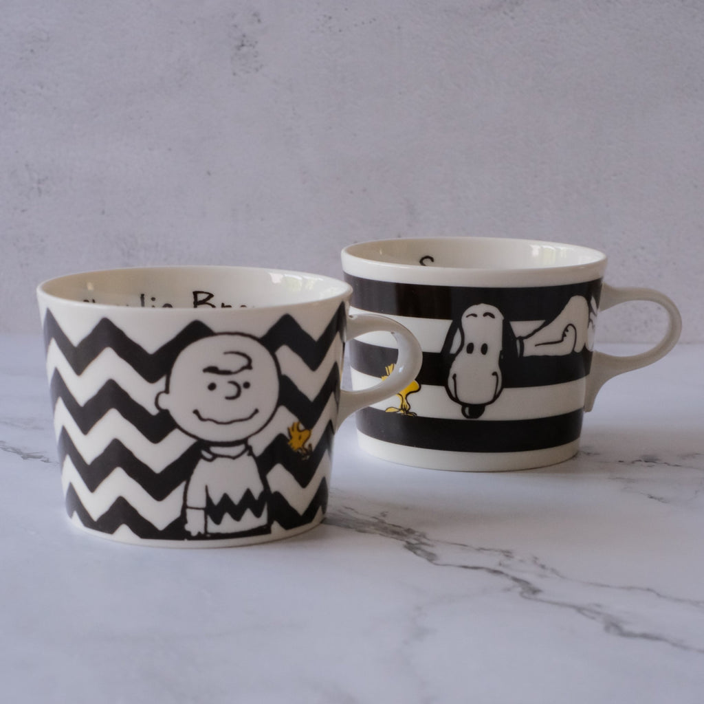 SKATER JP Snoopy Mug Set of 3 with Strwas and Lids Straw Cups  11oz : Home & Kitchen