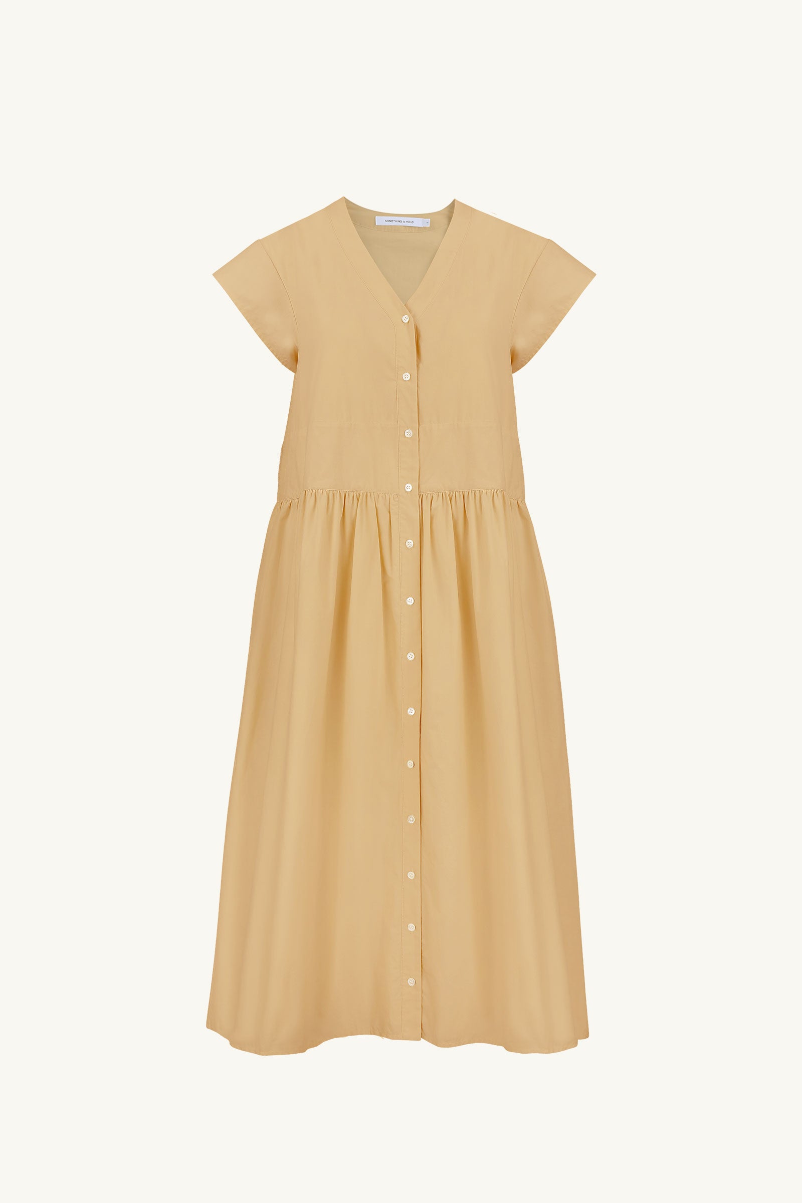 Cruise Dress | Long Button Down Dress | Apricot | 100% Organic Nepped ...