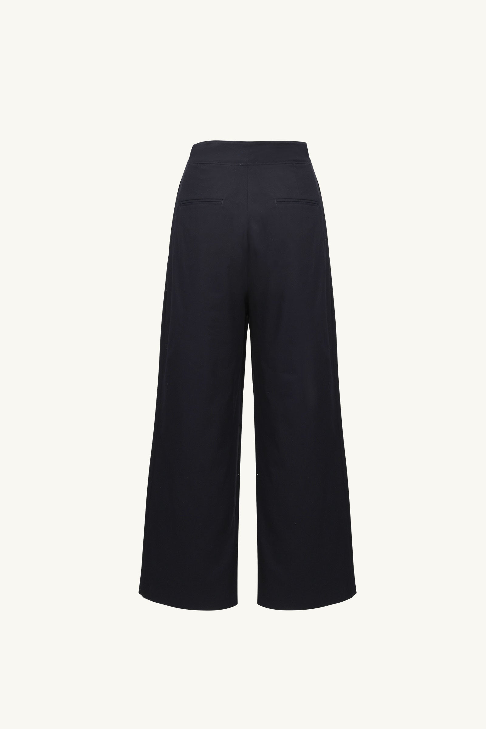 Gallery Trousers, Women's Straight Leg Pants, Navy Colour, Organic  Cotton Twill