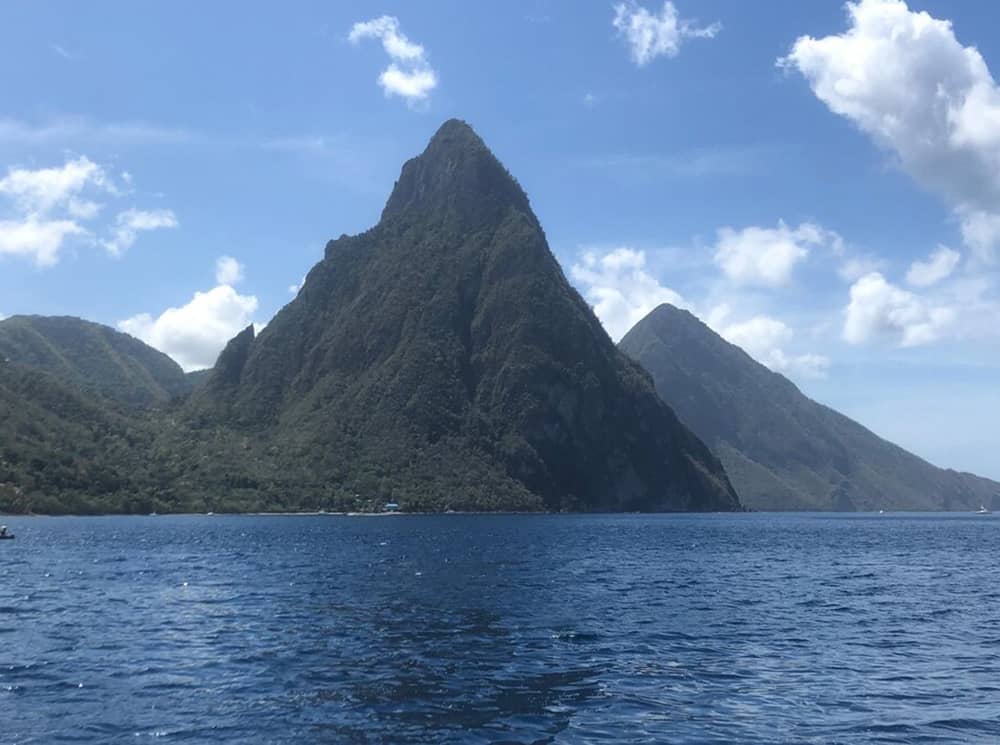 Picture of the Pitons in St Lucia